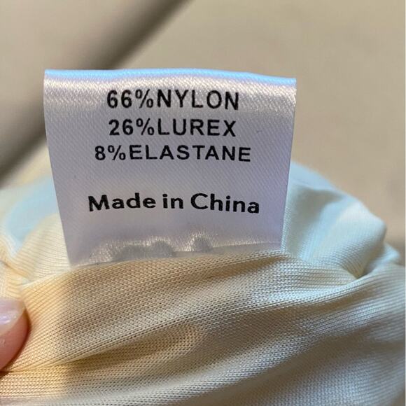 Princess Polly NWT GiGi Glitter Ruched Crop Top in Champagne Women’s Size 12 - Picture 8 of 10